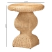 bali & pari Hideo Natural Rattan End Table - Handwoven Wicker Sculptural Accent Table with Pedestal Base - Hideo-Natural Rattan-ET
