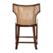 bali & pari Franco Counter Stool - Sculpted Seating with Woven Rattan Backrest and Upholstered Seat for Kitchen or Lounge - Franco-Light Brown-Rattan/Wood-CS