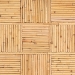 bali & pari Canika Natural Rattan Coffee Table - Handwoven Wicker Accent Table with Checkered Tabletop and Waterfall Base for Living Room or Sunroom - Checkered-Natural-Rattan-CT