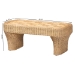 bali & pari Canika Natural Rattan Coffee Table - Handwoven Wicker Accent Table with Checkered Tabletop and Waterfall Base for Living Room or Sunroom - Checkered-Natural-Rattan-CT