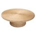 bali & pari Silvia Natural Rattan Coffee Table - Handwoven Wicker Accent Cocktail Table with Pedestal Base for Living Room or Sunroom - Silvia-Natural-Rattan-CT