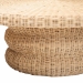 bali & pari Silvia Natural Rattan Coffee Table - Handwoven Wicker Accent Cocktail Table with Pedestal Base for Living Room or Sunroom - Silvia-Natural-Rattan-CT