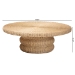 bali & pari Silvia Natural Rattan Coffee Table - Handwoven Wicker Accent Cocktail Table with Pedestal Base for Living Room or Sunroom - Silvia-Natural-Rattan-CT