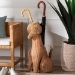 bali & pari Persis Natural Rattan Poodle Umbrella Holder - Handwoven Wicker Storage Solution - WS245-Honey Ada-Rattan-Umbrella Holder