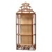 bali & pari Tamiko Marbled Tortoise Rattan 3-Tier Accent Shelf - Pagoda Freestanding Etagere Shelving for Living Room, Bedroom, or Entryway