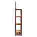 bali & pari Tamiko Marbled Tortoise Rattan 3-Tier Accent Shelf - Pagoda Freestanding Etagere Shelving for Living Room, Bedroom, or Entryway - Temple-Tortoise-Rattan-Shelf