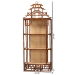 bali & pari Tamiko Marbled Tortoise Rattan 3-Tier Accent Shelf - Pagoda Freestanding Etagere Shelving for Living Room, Bedroom, or Entryway - Temple-Tortoise-Rattan-Shelf