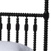 Baxton Studio Callison Spindle Canopy Bed - Turned Farmhouse Bed Frame with Spoked Headboard and Sculpted Legs, Black, King - MG0259-2-Black-King-Canopy Bed