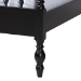 Baxton Studio Callison Spindle Canopy Bed - Turned Farmhouse Bed Frame with Spoked Headboard and Sculpted Legs, Black, King - MG0259-2-Black-King-Canopy Bed