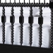 Baxton Studio Callison Spindle Canopy Bed - Turned Farmhouse Bed Frame with Spoked Headboard and Sculpted Legs, Black, King - MG0259-2-Black-King-Canopy Bed