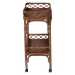 bali & pari Fumiyo Natural Rattan Kitchen Cart - Handwoven Wicker Two-Tier Serving Cart with Raised Openwork Borders and Wheels - WS247-Medium Brown Rattan-Cart