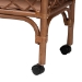 bali & pari Fumiyo Natural Rattan Kitchen Cart - Handwoven Wicker Two-Tier Serving Cart with Raised Openwork Borders and Wheels - WS247-Medium Brown Rattan-Cart