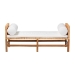 bali & pari Vivan Natural Rattan Bench - Handwoven Wicker Accent Seating with Cushion and Pillows, Backless - Vivan-SVN27284-Natural Rattan-Bench