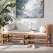 bali & pari Vivan Natural Rattan Bench - Handwoven Wicker Accent Seating with Cushion and Pillows, Backless - Vivan-SVN27284-Natural Rattan-Bench