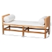 bali & pari Vivan Natural Rattan Bench - Handwoven Wicker Accent Seating with Cushion and Pillows, Backless - Vivan-SVN27284-Natural Rattan-Bench