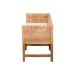 bali & pari Vivan Natural Rattan Bench - Handwoven Wicker Accent Seating with Cushion and Backrest - Vivan-SVN27285-Natural Rattan-Backrest Bench