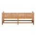 bali & pari Vivan Natural Rattan Bench - Handwoven Wicker Accent Seating with Cushion and Backrest - Vivan-SVN27285-Natural Rattan-Backrest Bench