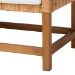 bali & pari Vivan Natural Rattan Bench - Handwoven Wicker Accent Seating with Cushion and Backrest - Vivan-SVN27285-Natural Rattan-Backrest Bench