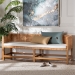 bali & pari Vivan Natural Rattan Bench - Handwoven Wicker Accent Seating with Cushion and Backrest - Vivan-SVN27285-Natural Rattan-Backrest Bench