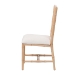 bali & pari Sandy Dining Chair - Crafted Wood and Natural Rattan Side Chair with Bamboo Motif and Upholstered Seat - Sandy-Natural Wooden-DC