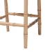 bali & pari Sandy Counter Stool - Crafted Wood and Natural Rattan Lounge Seating with Bamboo Motif and Upholstered Seat - Sandy-Natural Wooden-CS
