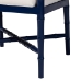 bali & pari Sergio Wood 2-Piece Dining Chair Set - Chippendale Side Chair with Bamboo Motif and Upholstered Seat Cushion, Navy Blue - Sergio-Navy Wooden-Arm-DC