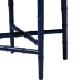 bali & pari Sergio Wood Counter Stool - Chippendale Kitchen Island Seating with Bamboo Motif and Upholstered Seat Cushion, Navy Blue - Sergio-Navy Wooden-CS