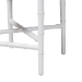 bali & pari Sergio Wood Counter Stool - Chippendale Kitchen Island Seating with Bamboo Motif and Upholstered Seat Cushion, White - Sergio-White Wooden-CS