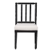 bali & pari Deya Bobbin Dining Chair - Wood Side Chair with Upholstered Seat and Spindle Backrest, Black - Deya-Black Wooden-DC