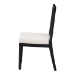 bali & pari Deya Bobbin Dining Chair - Wood Side Chair with Upholstered Seat and Spindle Backrest, Black - Deya-Black Wooden-DC