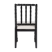 bali & pari Deya Bobbin Dining Chair - Wood Side Chair with Upholstered Seat and Spindle Backrest, Black - Deya-Black Wooden-DC