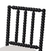 bali & pari Deya Bobbin Dining Chair - Wood Side Chair with Upholstered Seat and Spindle Backrest, Black - Deya-Black Wooden-DC