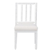 bali & pari Deya Bobbin Dining Chair - Wood Side Chair with Upholstered Seat and Spindle Backrest, White - Deya-White Wooden-DC