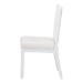bali & pari Deya Bobbin Dining Chair - Wood Side Chair with Upholstered Seat and Spindle Backrest, White - Deya-White Wooden-DC
