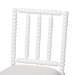 bali & pari Deya Bobbin Dining Chair - Wood Side Chair with Upholstered Seat and Spindle Backrest, White - Deya-White Wooden-DC