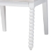 bali & pari Deya Bobbin Dining Chair - Wood Side Chair with Upholstered Seat and Spindle Backrest, White - Deya-White Wooden-DC