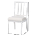 bali & pari Deya Bobbin Dining Chair - Wood Side Chair with Upholstered Seat and Spindle Backrest, White - Deya-White Wooden-DC