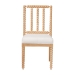 bali & pari Deya Bobbin Dining Chair - Wood Side Chair with Upholstered Seat and Spindle Backrest, Natural Brown - Deya-Natural Wooden-DC