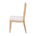 bali & pari Deya Bobbin Dining Chair - Wood Side Chair with Upholstered Seat and Spindle Backrest, Natural Brown - Deya-Natural Wooden-DC