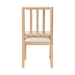 bali & pari Deya Bobbin Dining Chair - Wood Side Chair with Upholstered Seat and Spindle Backrest, Natural Brown - Deya-Natural Wooden-DC