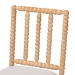 bali & pari Deya Bobbin Dining Chair - Wood Side Chair with Upholstered Seat and Spindle Backrest, Natural Brown - Deya-Natural Wooden-DC
