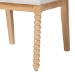 bali & pari Deya Bobbin Dining Chair - Wood Side Chair with Upholstered Seat and Spindle Backrest, Natural Brown - Deya-Natural Wooden-DC
