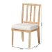 bali & pari Deya Bobbin Dining Chair - Wood Side Chair with Upholstered Seat and Spindle Backrest, Natural Brown - Deya-Natural Wooden-DC