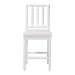 bali & pari Deya Bobbin Counter Stool - Sculptural Wood Kitchen Seating with Upholstered Seat and Spindle Back, White - Deya-White Wooden-CS