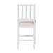 bali & pari Deya Bobbin Counter Stool - Sculptural Wood Kitchen Seating with Upholstered Seat and Spindle Back, White - Deya-White Wooden-CS
