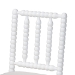 bali & pari Deya Bobbin Counter Stool - Sculptural Wood Kitchen Seating with Upholstered Seat and Spindle Back, White - Deya-White Wooden-CS