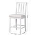 bali & pari Deya Bobbin Counter Stool - Sculptural Wood Kitchen Seating with Upholstered Seat and Spindle Back, White - Deya-White Wooden-CS
