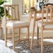 bali & pari Deya Bobbin Counter Stool - Sculptural Wood Kitchen Seating with Upholstered Seat and Spindle Back, Natural Brown - Deya-Natural Wooden-CS