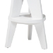 bali & pari Roy Wood Counter Stool - Sculptural Backless Accent Stool with Geometric Base and Integrated Footrest, White - Roy-White Wooden-CS