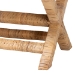 bali & pari Christy Natural Rattan Ottoman - Hand Wrapped Wicker Accent Stool with Cushioned Seat and Crisscross Frame - Christy-Light Honey Rattan-Ottoman